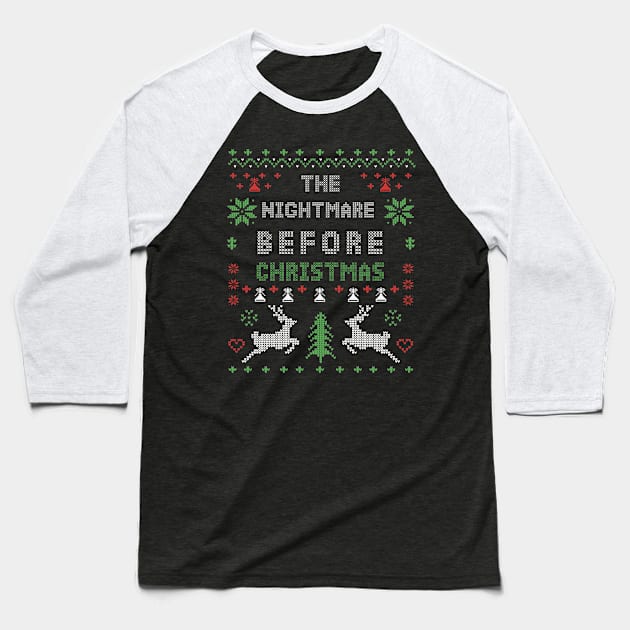 The Night Mare Before Christmas Baseball T-Shirt by Merchsides